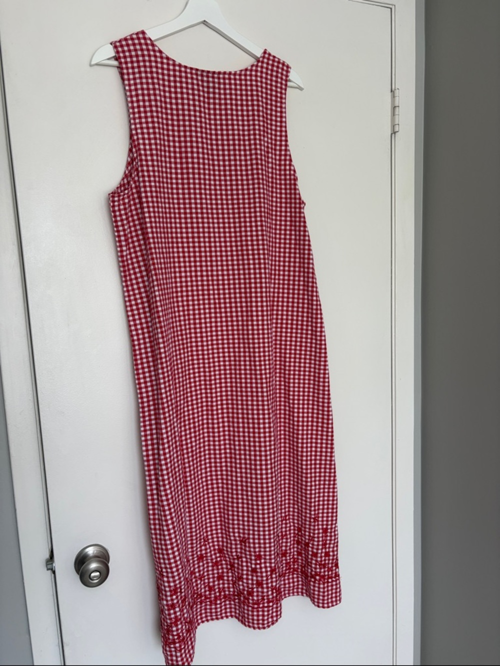 Vintage Willow Ridge Red Gingham 100% Cotton Dress Large - Picture 5 of 5